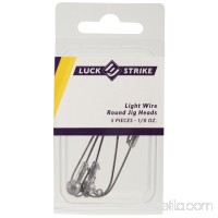 Luck-E-Strike Light Wire Round Jig Head Fishing Hooks 5 ct Pack   000968521